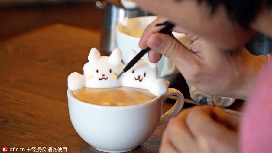 Adorable latte art