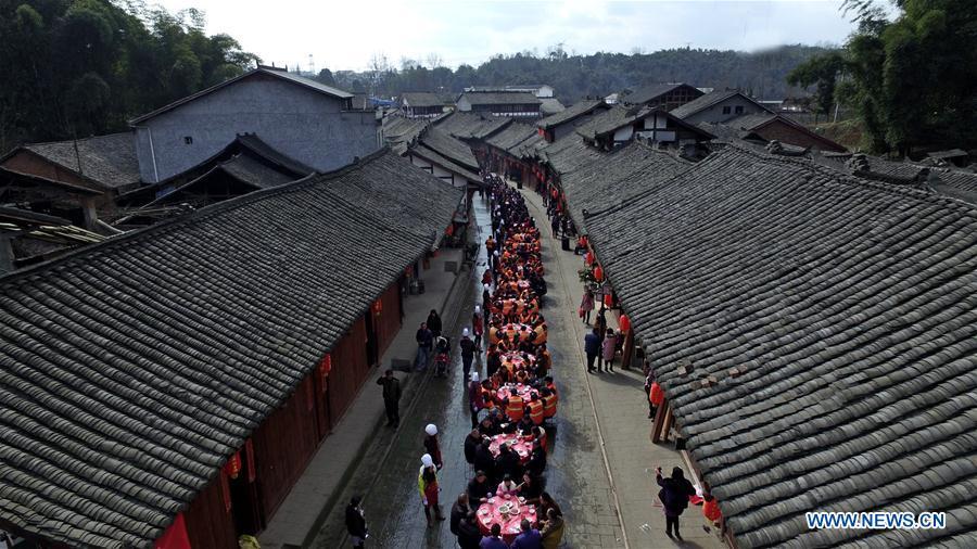 Delicious food enjoyed at Spring Festival