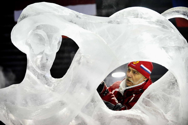 Ice sculpture competition in Harbin