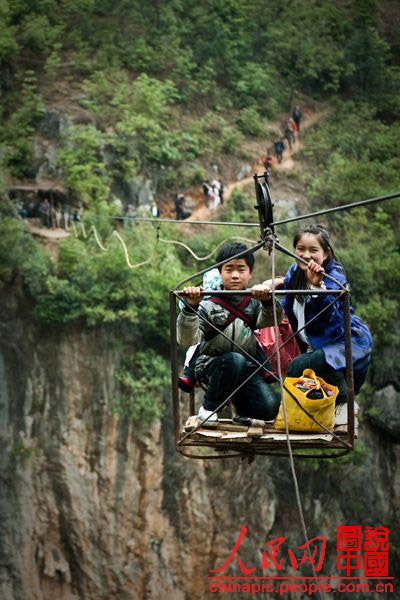 A visit to the 'Ropeway Village' in Guizhou