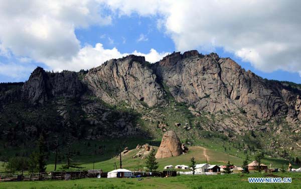 Beautiful view of Mongolia's Terelj National Park