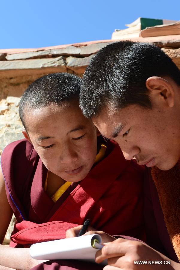 Life of young monks in Tibet