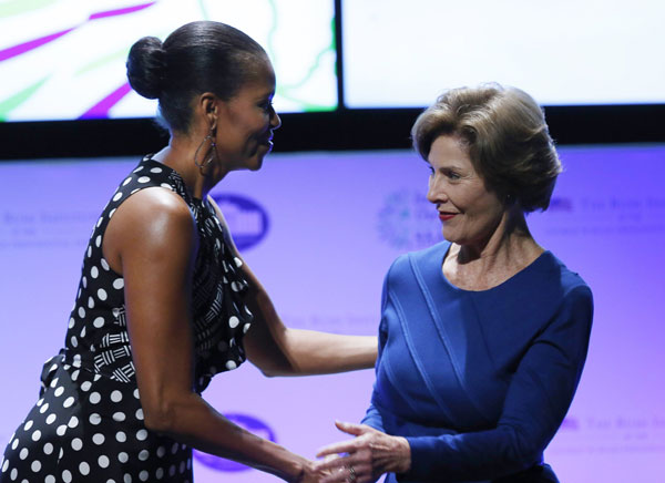 Two first ladies share tales of budding partnership