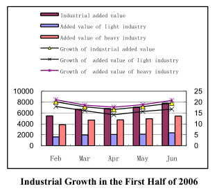 Dynamic Data on China's Macro Economy for the First Half of 2006