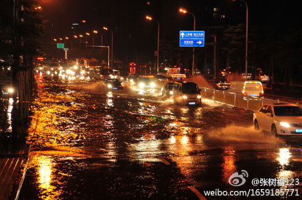 福州暴雨過后水漫金山　網友戲稱“到金山看海”