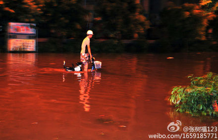 福州暴雨過后水漫金山　網友戲稱“到金山看海”