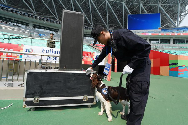 Security check at National Youth Games venues