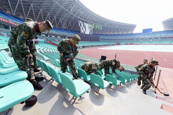 Security check at National Youth Games venues