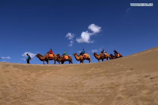 Dunhuang shows natural beauty after rainfall in NW China