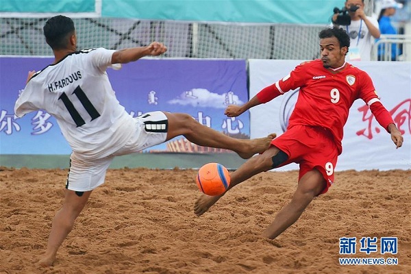 Beach soccer tournament kicks off in Ordos