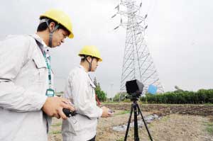 Drone patrol over power grids