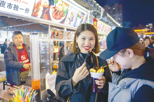 Authentic snack foods at Shenyang night market