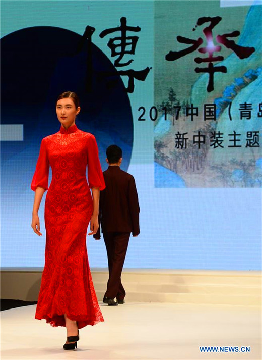 Chinese style fashion staged at China (Qingdao) Intl Fashion Week