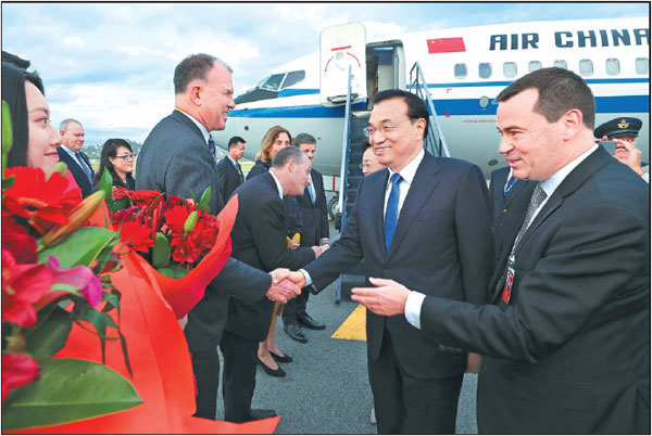 Li arrives in New Zealand; China seen as key partner