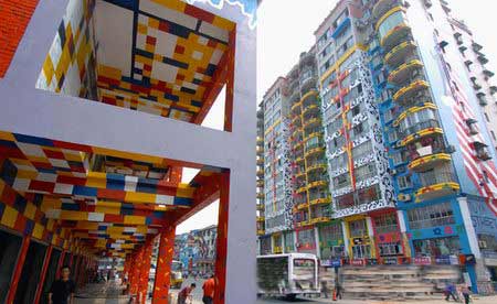 Chongqing graffiti street nears completion