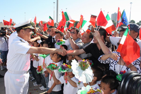 Fifth Chinese Navy Fleet say 'Ciao' to Italy