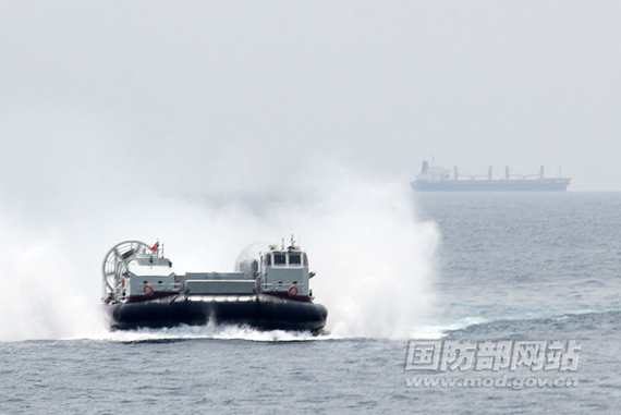 Navy’s air-cushion boat on first escort mission