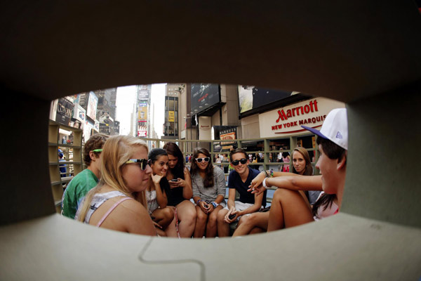 'Meeting Bowls' in Times Square