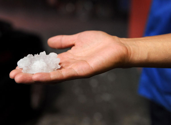 Hail storm hits NE China city