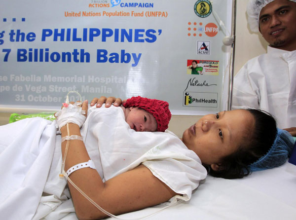 Seven billionth baby born in Philippines