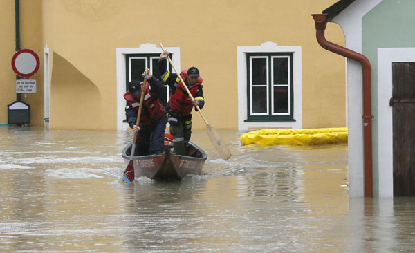 Floods sweep through central Europe