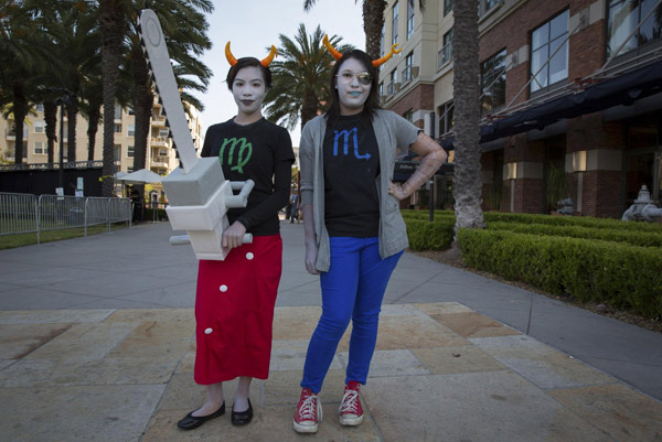 Cosplayers show comic characters in San Diego