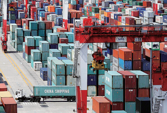 Container area at the Yangshan Deepwater Port