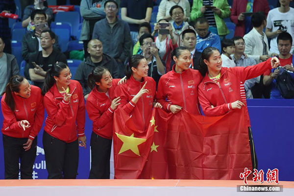 China defeat South Korea to claim third straight Uber Cup title