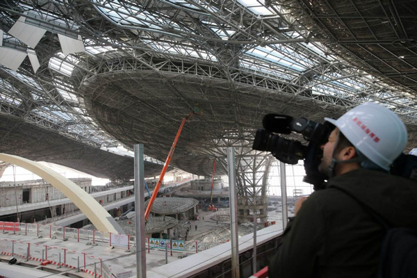 Construction of new Beijing airport continues apace