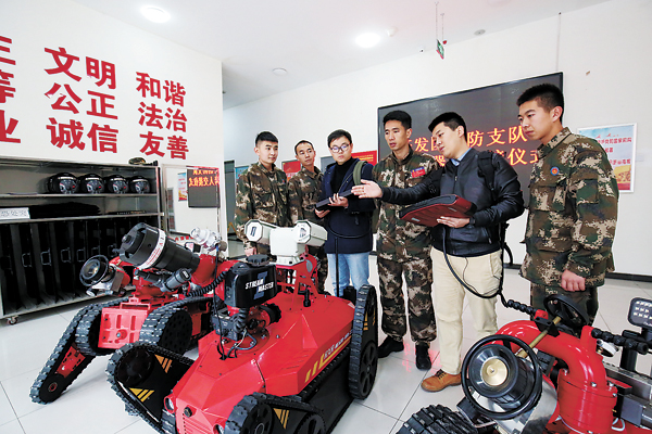 BDA introduces fire-fighting robots