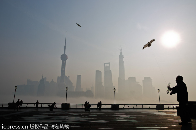 Smog makes colorful world into gray one