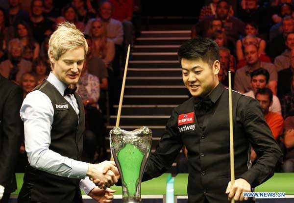 China's Liang wins silver at UK snooker championships