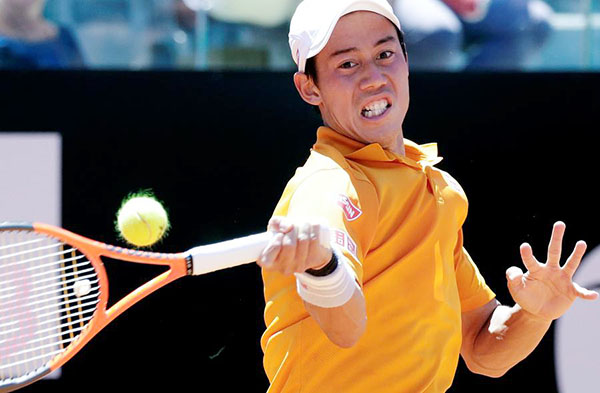 Nishikori fights back to reach Geneva semis