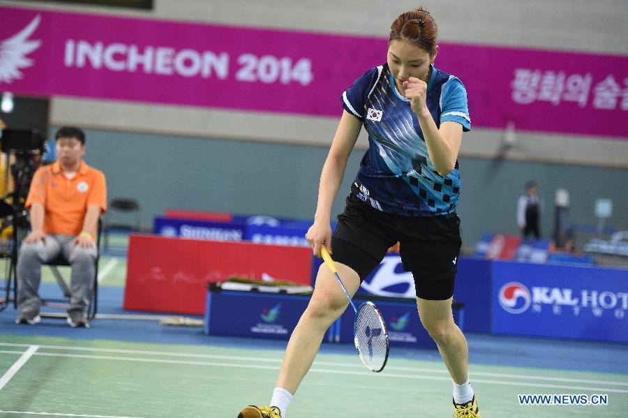 China claims title of Women's team match of Badminton event