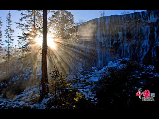 Amazing Jiuzhaigou Valley in winter