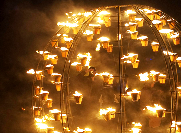 Fire Garden display in Salisbury