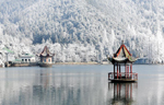 Wintery scenery of a small village in Heilongjiang