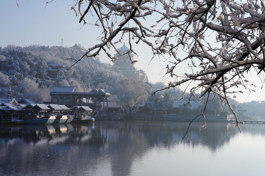 Popular attractions draped in snow