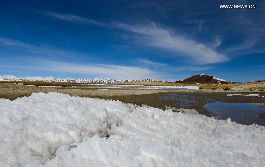 Scenery of headstream of Yarlung Zangbo River