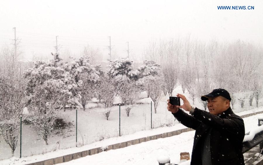 Snowfall hits Beijing amid Spring Festival