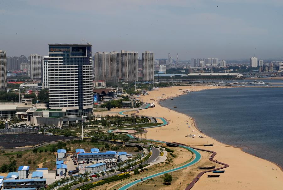 A fresh look of the beach in Qinhuangdao