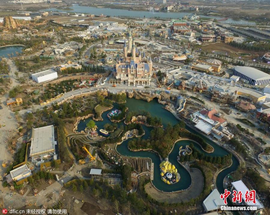 Aerial shots give unique view of Shanghai Disneyland