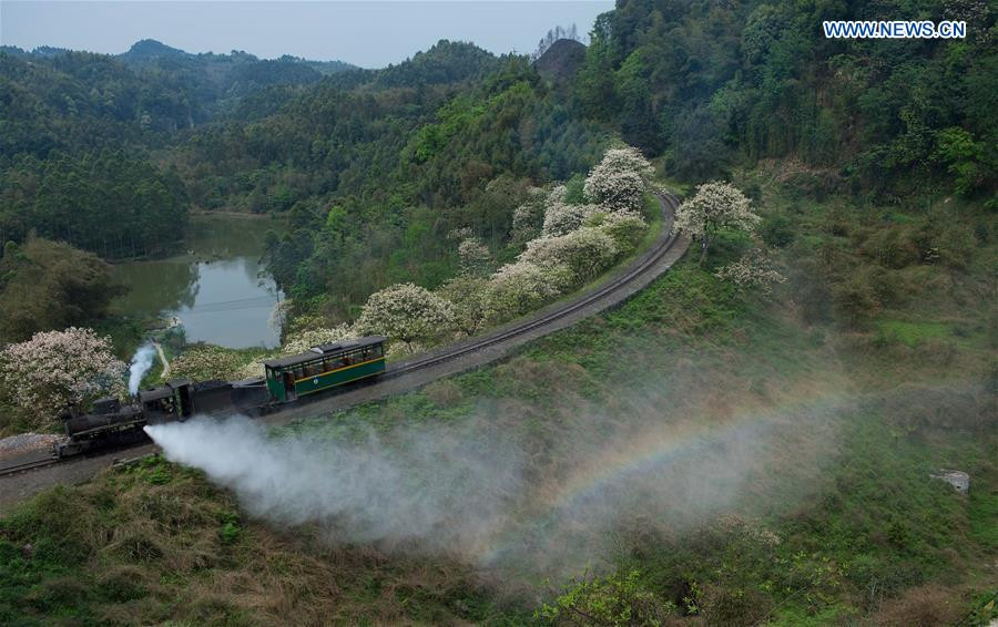 Steam train in Southwest China keeps operation, boosts tourism