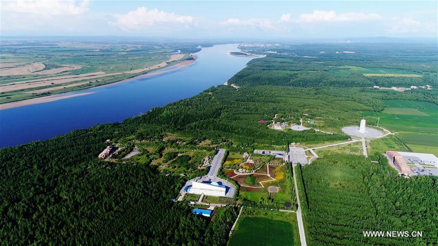 Scenery of Heilongjiang River in NE China