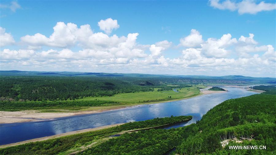 Scenery of Heilongjiang River in NE China