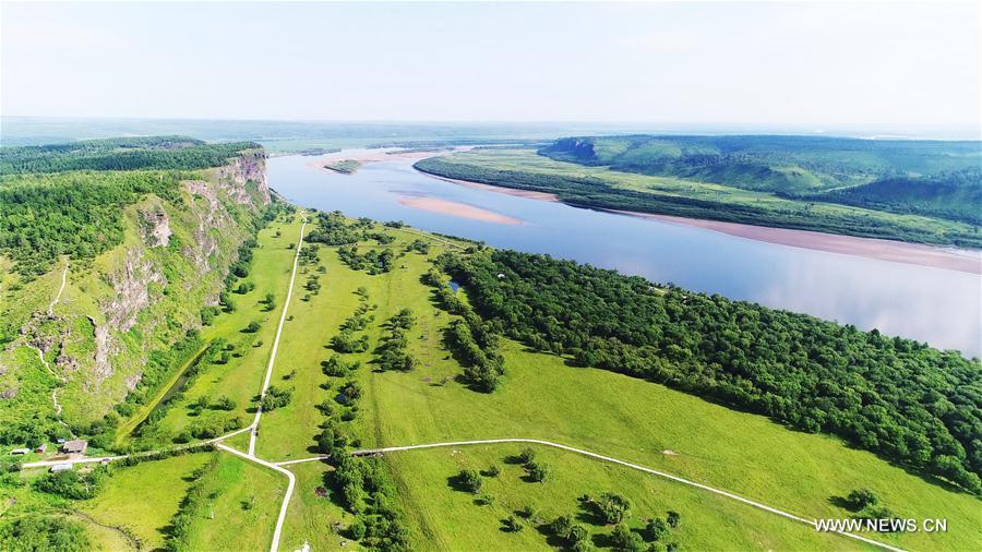 Scenery of Heilongjiang River in NE China