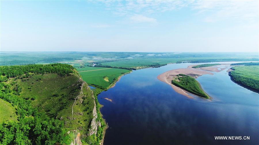 Scenery of Heilongjiang River in NE China