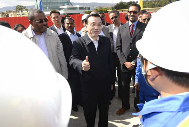 Chinese Premier visits light railway project in Addis Ababa