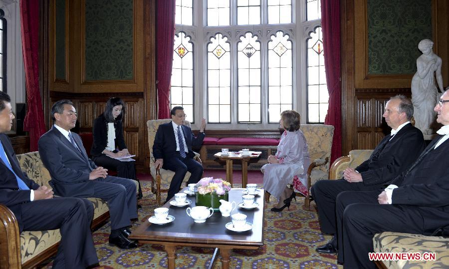 Parliamentary communication important to China-Britain ties: Premier Li