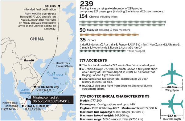 Chinese warships rush to join search efforts